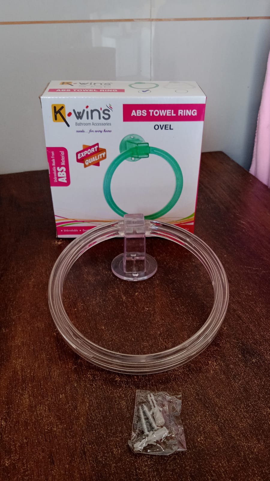 Unbreakable ABS Round Towel Ring Wall Mounted Stand / Holder (1 Pc) Unbreakable ABS Round Towel Ring Wall Mounted Stand / Holder (1 Pc)